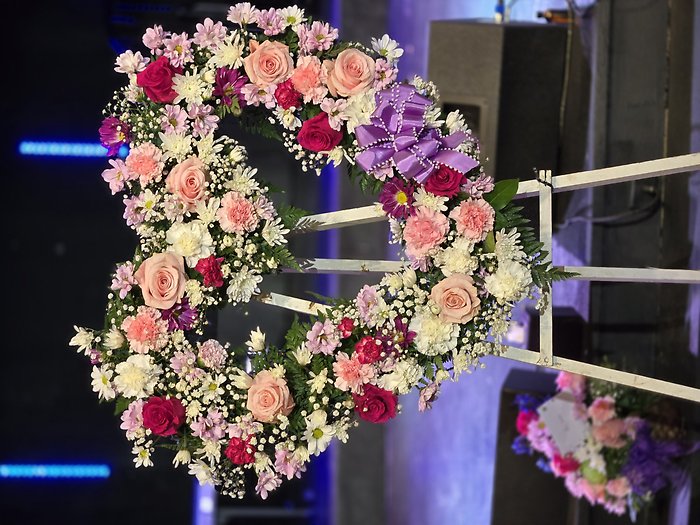 Pink and white Heart
